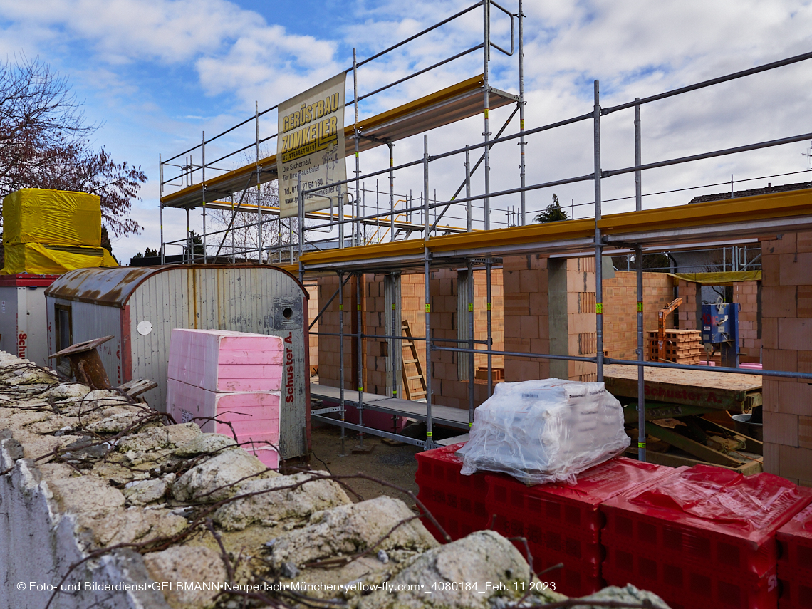 11.02.2023 - Baustelle Niederalmstraße 16 in Neuperlach